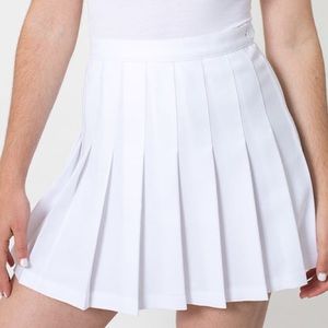 American Apparel White Tennis Skirt